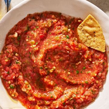 homemade salsa with tortilla chips
